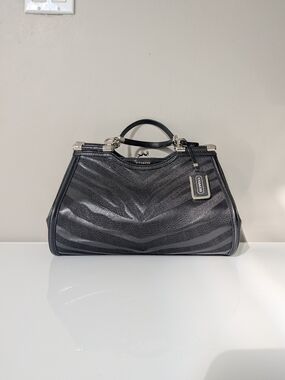 Coach Zebra Carrie Satchel